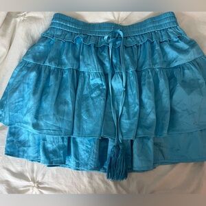 TCEC Vibrant Blue Tiered Mini Skirt